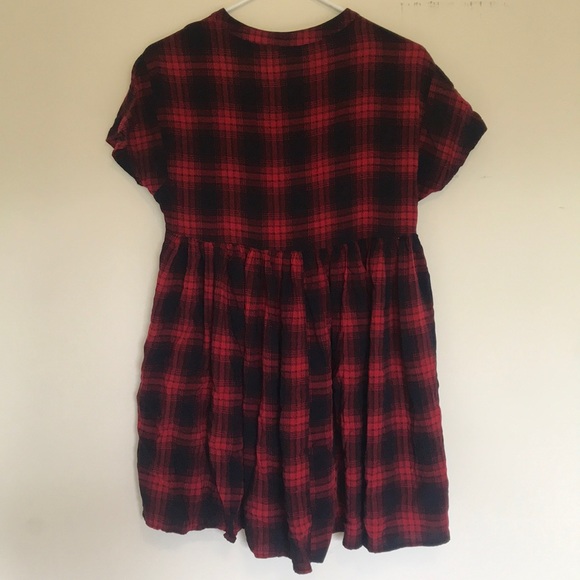 Short sleeve flannel dress - Picture 3 of 3